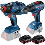 Bosch GDX 18V-200 + GSR 18V-50 + 1600A019S0 + L-BOXX 136 - Masina de insurubat cu impact 200 Nm M6-M16 + Masina de gaurit si insurubat 50 Nm + Set 2 a