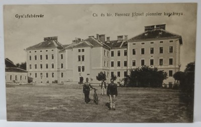 ALBA IULIA , CAZARMA MILITARA &amp;#039; IMPARATUL FRANZ JOSZEF &amp;#039; , CARTE POSTALA , INCEPUTUL SEC. XX foto