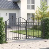 vidaXL Poartă de Gard Altele Gri 300 x 150 cm Oțel