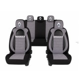 Set Huse Scaune Universale Racing, Gri cu Negru Personalizate cu Renault