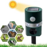 Repelent Solar Ultrasunete Daunatori: Caini, Pisici, Pasari, Rozatoare - Alarma Stroboscopica, Senzor Miscare, Impermeabil IP65