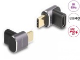 Adaptor USB4 type C 100W/8K60Hz T-M unghi 90 grade, Delock 60059