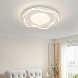Lustra LED cu telecomanda MODERNO 106W, 2 Cercuri, lumina Rece/Calda/Neutra, Dimabila, Alb