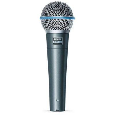 Microfon shure beta 58a, profesional, cu fir, borseta, nuca, cablu 5M foto