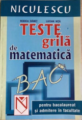 Teste grila de matematica Rodica Danet, Lucian Nita foto