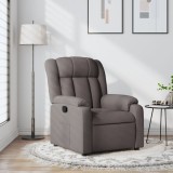 vidaXL Fotoliu rabatabil, gri taupe, material textil