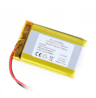 Acumulator Lithium Poliymer 06036 980mAh 1S 3.7V fir cu conector JST-BEC 50x34x6mm AKYGA Battery foto