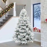 vidaXL Brad de Crăciun artificial cu 300 LED Verde 240 cm PE și PVC 3397642