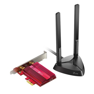 PLACA RETEA TP-LINK AX3000, intern wireless 2.4 GHz | 5 GHz, PCI-E, port, 3000 Mbps, antena externa x 2, &amp;amp;quot;Archer TX3000E&amp;amp;quot; foto