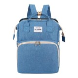 Rucsac Multifunctional pentru Mamici, Cyrax, cu Patut Pliabil si Baza de Schimbat, Rezistent la Apa, Capacitate Mare, Usor, Compartimente Multiple, Bu