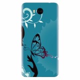 Husa silicon pentru Huawei Y5 2017, Blue Butterfly