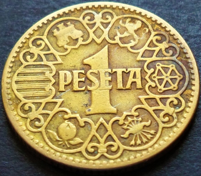 Moneda istorica 1 PESETA - SPANIA, anul 1944 * cod 4002 A