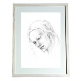 G16. Grafica originala RavariuArt, creion pe hartie, Inger in stil renascentist