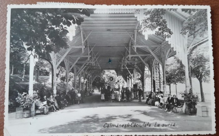 Carte postala, Calimanesti-Caciulata. La sursa, 1938