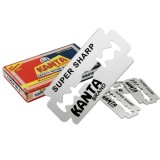 Set de lame de ras Kanta 10 bucăți, lame de ras barbiere durabile și precise pentru bărbierit tradițional, lame de ras