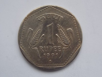 1 RUPEE 1991 INDIA foto