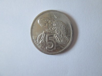 Noua Zeelanda 5 Cents 1973 foto