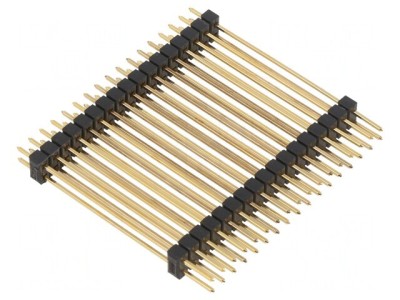 Şir pini 2x17 2,54mm aurit THT foto