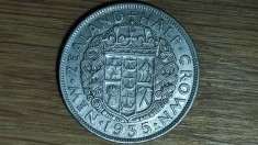 Noua Zeelanda -moneda argint- 1/2 half crown 1935 an rar-George V- senzationala! foto