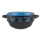 Bol supa, salata, paste, Albastru, 7.5x15cm, Oem
