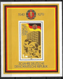 C2306 - Germania DDR 1979 - Aniversari bloc neuzat,perfecta stare, Nestampilat