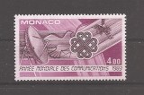 Monaco 1983 - Anul Mondial al Comunicațiilor, MNH, Nestampilat
