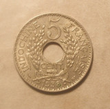 INDOCHINA 5 CENTIMES 1938 EXOTICA SI FRUMOASA, Asia