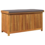 Cumpara ieftin Cutie de perne de exterior 113x50x60,5 cm lemn masiv de salcam