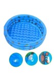 Piscină rotundă gonflabilă pentru copii cu imprimeu de animale marine, 86 x 23 cm, albastră