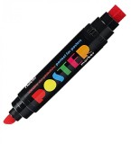 Marker permanent 2 capete,o10mm o17mm,rosu