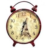 Cumpara ieftin Ceas de camera metal rosu design clasic cadran elegant 31 cm diametru 24 cm