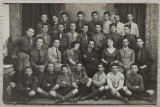 Fotografie de grup cu cercetasi romani// foto tip CP, Romania 1900 - 1950, Portrete