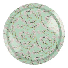 Farfurie metal verde roz &Oslash; 32x2 cm