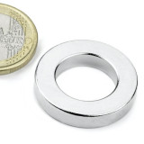Magnet neodim inel &Oslash;26,75/16 x 5 mm, putere 11 kg, N42