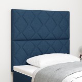 Cap de Pat LED vidaXL Design Blocuri de Diamant Albastru 100 cm Țesătură