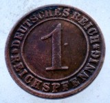 7.651 GERMANIA WEIMAR 1 REICHSPFENNIG 1924 G EROARE
