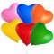 Set 6 baloane latex gigant, 50cm, Multicolor, Forma inima, Ropet