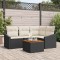 vidaXL Set de canapele pentru grădină 5 pcs Negru și alb 3356493