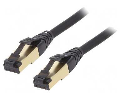 Patch cord S/FTP Cat 8 LSZH negru 1,5m foto