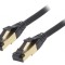 Patch cord S/FTP Cat 8 LSZH negru 1,5m