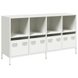 Cumpara ieftin Dulap, alb, 135x39x73,5 cm, otel laminat la rece