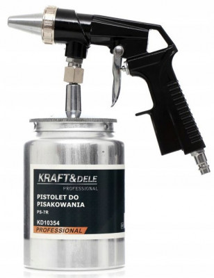 Pistol de sablat pneumatic cu rezervor, 1L, KD10354 foto