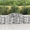 VidaXL Coșuri gabion arcuite 7 buc, 300x50x80/100 cm, fier galvanizat 3146688