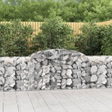 VidaXL Coșuri gabion arcuite 20 buc, 300x50x80/100 cm, fier galvanizat