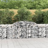 VidaXL Coșuri gabion arcuite 7 buc, 300x50x80/100 cm, fier galvanizat