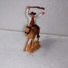 bnk jc Figurina de plastic - Timpo - cowboy calare