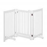 PawHut gard de siguranta, 3 panouri MDF, 155x 6 cm, alb | Aosom Romania