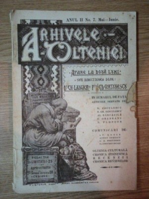 ARHIVELE OLTENIEI, ANUL II, NR. 7 MAI-IUNIE 1923 foto