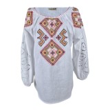 Bluza dama tip ie RD24, alb/galben marimea S