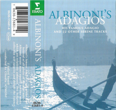 Casetă Tomaso Albinoni &amp;ndash; I Solisti Veneti, Claudio Scimone &amp;lrm;&amp;ndash; Albinoni&amp;#039;s Adagios foto